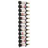 Wall Mounted Wine Rack for 12 Bottles Black Iron