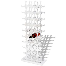 Wine Stand for 40 Bottles Silver Aluminum