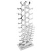 Wine Rack Aluminum Silver 27 Bottles