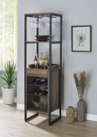 Narik Wine Rack; Weathered Oak YF