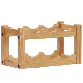 Wine Rack for 6 Bottles 14.6"x8.3"x8.3" Solid Oak Wood