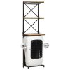 Tractor Wine Cabinet White 19.3"x12.2"x67.7" Rough Mango Wood