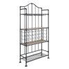 Edina Wine Shelf; Oak &amp; Sandy Black Finish DN01060