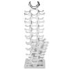 Wine Rack Aluminum Silver 27 Bottles