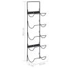 Wall Mounted Wine Rack for 5 Bottles Black Iron